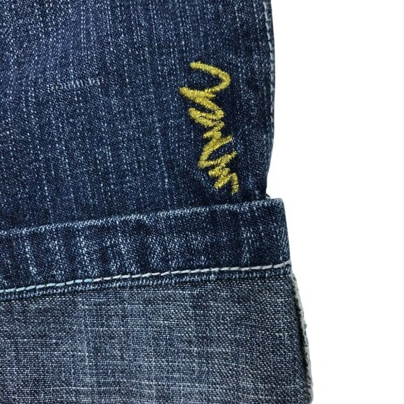 Coogi Kids Dark Wash Denim Jeans With Elastic Waistband & Yellow Stitching - Siz - Picture 4 of 6